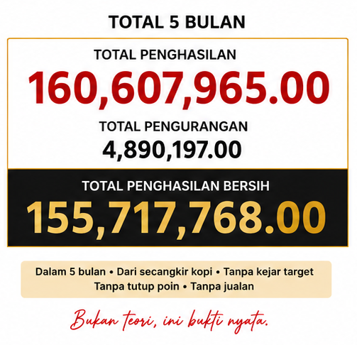 Total 5 bulan bonus Sussie IKIGAI Januari sampai Mei 2026